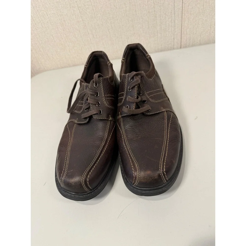 Clarks Mens Brown Leather Lace Up Oxford Shoes Size 12 M 26103260